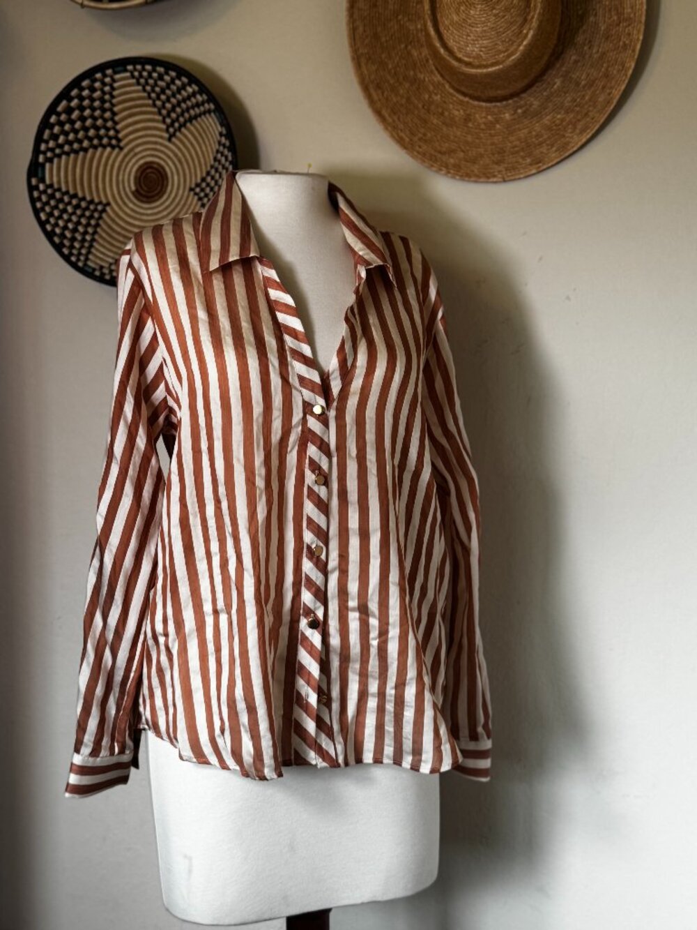 Striped Zara Blouse - NWT - Size Large